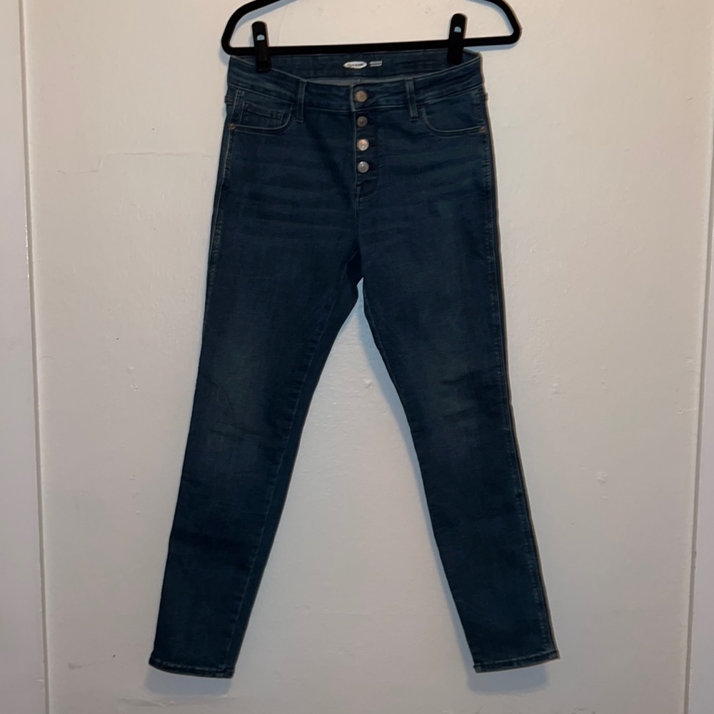 Old Navy Rockstar Super Skinny button front jeans